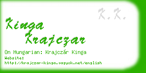 kinga krajczar business card